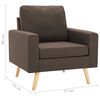 vidaXL 2-dijelni set sofa od tkanine smeđi