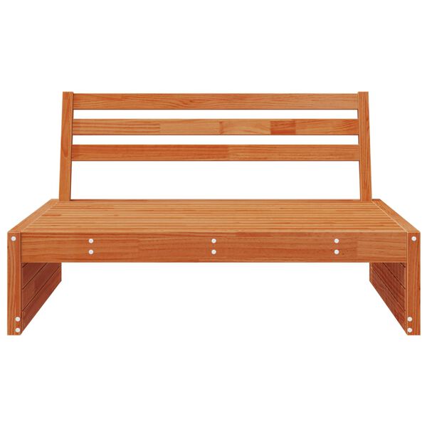 vidaXL Srednji kauč za vrt Čvrsto borovo drvo Vosak Smeđa