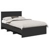 vidaXL Krevetna konstrukcija Crna 120 x 190 cm Konstruirano drvo
