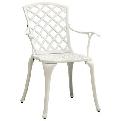 vidaXL Vrtne stolice od lijevanog aluminija 6 kom bijele