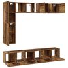 vidaXL Set TV komoda Zidne 8 pcs Staro drvo Konstruirano drvo
