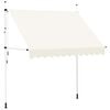 vidaXL Tenda na ručno uvlačenje 250 cm krem