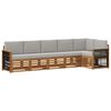 vidaXL Set vanjskih sofa 5 kom. Prirodna i svjetlosiva