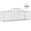 vidaXL Lučne gabionske ko&scaron;are 20 kom 200x50x60/80 cm pocinčano željezo