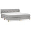 vidaXL Krevet box spring s madracem svjetlosiva 160x200 cm tkanina