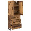 vidaXL Highboard Staro drvo 69,5 x 34 x 180 cm Konstruirano drvo