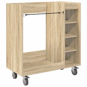 vidaXL Golf ormar s kotačem Jednobojno Sonoma hrast 90 x 45 x 98 cm