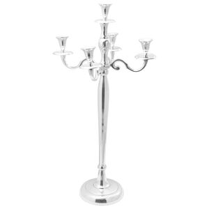 vidaXL Držač svijeće Srebrno 32 x 32 x 79,5 cm Aluminij