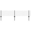 vidaXL Ograda s postovima Siva 0,4 x 10 m Čelik i PVC
