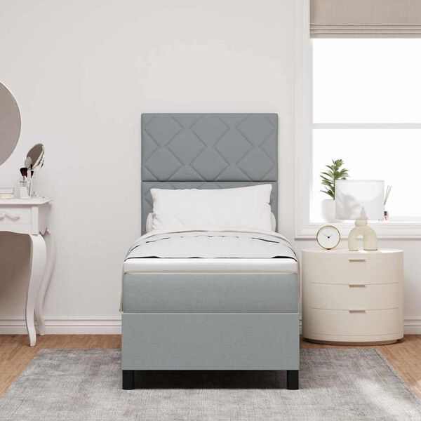 vidaXL Krevet s opruga kutije Svjetlosiva 80 x 200 cm tkanina