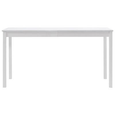 vidaXL Blagovaonski stol bijeli 140 x 70 x 73 cm od borovine