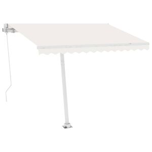 vidaXL Samostojeća tenda na ručno uvlačenje 300 x 250 cm krem