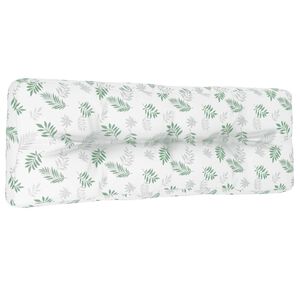 vidaXL Jastuk za palete s uzorkom li&scaron;ća 120 x 40 x 12 cm od tkanine