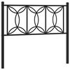 vidaXL Metalno zamjensko uzglavlje crno 107 cm