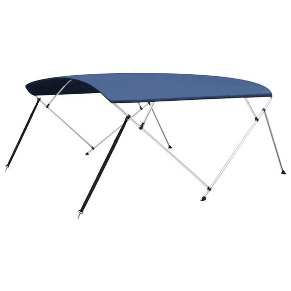 vidaXL Tenda bimini s 4 luka modra 243 x (230 - 244) x 137 cm