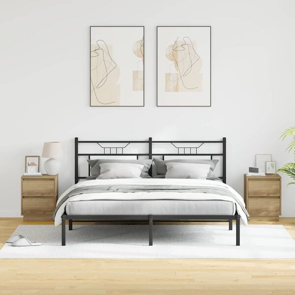 vidaXL Noćni ormar s ladicama 2 pcs Umjetnički hrast 39 x 34,5 x 50 cm