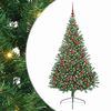 vidaXL Umjetno predsvijetljeno božićno drvce Zelena 180 cm PVC