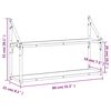 vidaXL Zidne police 2 razine boja hrasta 80x21x51 cm konstruirano drvo