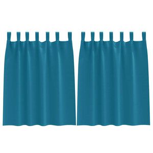 vidaXL Zavjese za blackout s prstenovima 2 pcs Tirkizna 140 x 140 cm