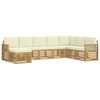vidaXL Set vanjskih sofa 8 pcs Bijela i krem 306 x 187,5 x 73 cm