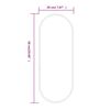 vidaXL Zidno ogledalo crna 50x20 cm ovalno