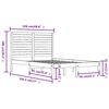 vidaXL Okvir za krevet masivno drvo bijeli 120x190 cm mali bračni