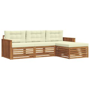 vidaXL Set vanjskih sofa Prirodna i krem 249,5 x 162,5 x 73 cm