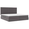 vidaXL Krevet s od storage s madracem Siva 200 x 200 cm Lažna koža