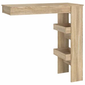 vidaXL Zidni barski stol boja hrasta 102x45x103,5 cm konstruirano drvo