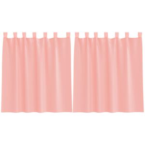 vidaXL Voile zavjese s petljama 2 kom. ružičaste 140x140 cm