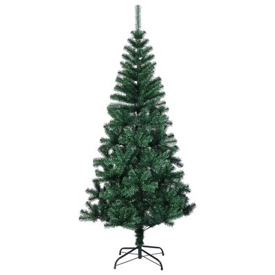vidaXL Umjetno božićno drvce s obojenim vrhovima zeleno 150 cm PVC