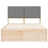 vidaXL Krevetni okvir s tapiciranim uzglavljem Svijetlo siva