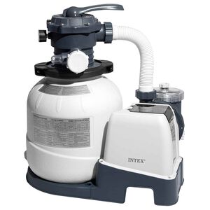 INTEX Pijesni filter i pumpa za bazen iznad tla Bijela i crna PVC