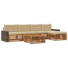 vidaXL Set vanjskih sofa 6 kom. Prirodna i bež Poliester