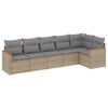 vidaXL 6-dijelni set vrtnih sofa s jastucima bež od poliratana