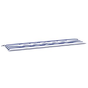 vidaXL Jastučić za klupu Oxford tkanina Plava Pruga 180 x 50 x 3 cm