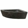 vidaXL Sudoper Siva (38-45) x (38-45) x 12 cm Rijeka kamen