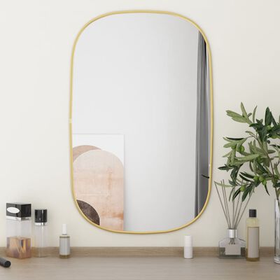 vidaXL Zidno ogledalo zlatna 70x45 cm