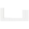 vidaXL Set zidnog ormarića za TV Zidne 6 pcs Bijelo