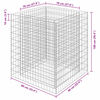 vidaXL Gabionska sadilica od pocinčanog čelika 90 x 90 x 100 cm