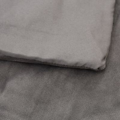 vidaXL Teška deka s navlakom siva 200 x 200 cm 13 kg od tkanine