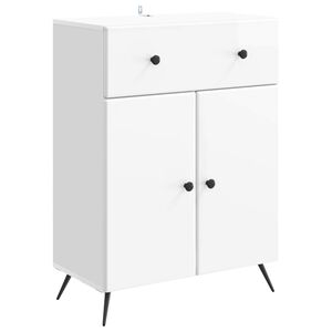 vidaXL Kreveta Bijela visokog sjaja 66 x 34,5 x 90 cm