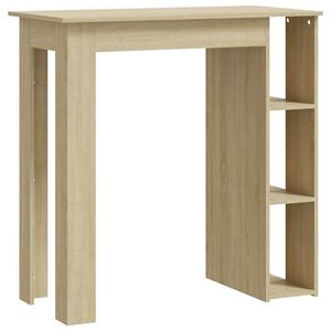 vidaXL Barski stol s policom boja hrasta 102 x 50 x 103,5 cm drveni