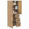 vidaXL Highboard Umjetnički hrast 69,5 x 34 x 180 cm Konstruirano drvo