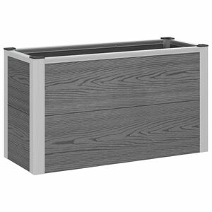 vidaXL Povi&scaron;ena vrtna gredica Siva 75 x 30 x 42 cm WPC i aluminij
