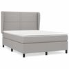 vidaXL Krevet s oprugama i madracem svjetlosivi 140x190 cm od tkanine