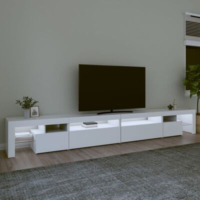 vidaXL TV ormarić s LED svjetlima bijeli 290x36,5x40 cm