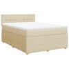 vidaXL Krevet s oprugama i madracem krem 140 x 190 cm od tkanine
