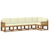 vidaXL Set vanjskih sofa s jastukom 6 pcs Prirodna i krem Poliester