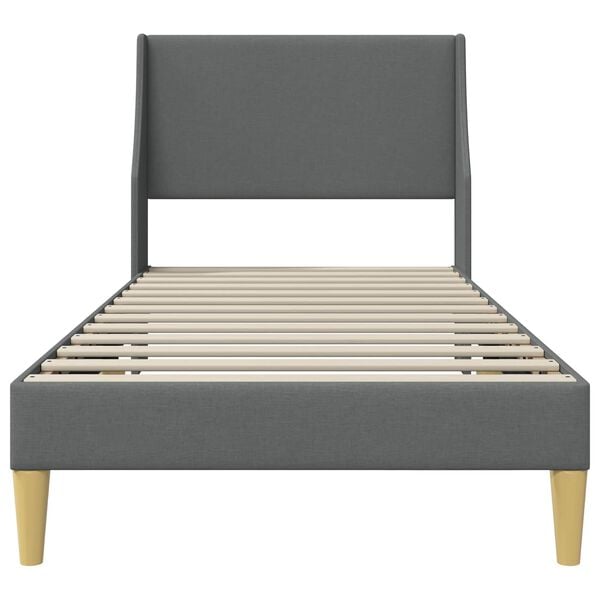 vidaXL Krevetna konstrukcija Tamno siva 90 x 190 cm Bar&scaron;un